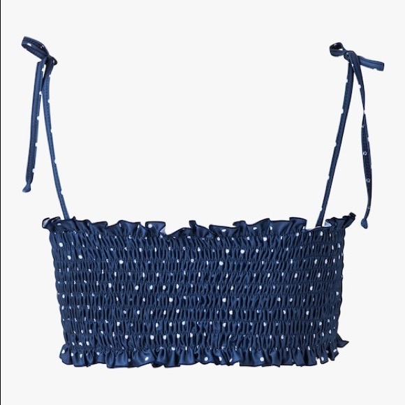 Verde Limon Navy White Dots Missouri Bikini - Picture 6 of 8